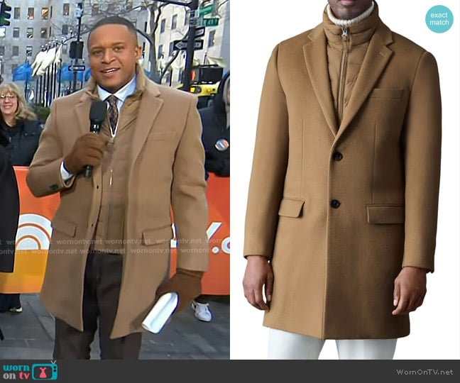 Craig’s camel wool coat on Today