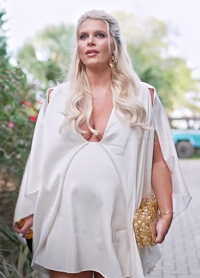 Madison's white satin mini dress on Southern Charm