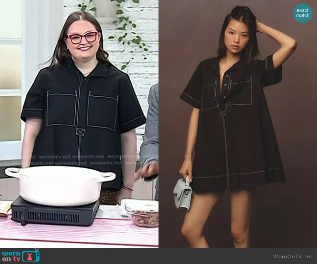 Maeve The Jeannie Short-Sleeve A-Line Mini Dress worn by Krissy Downey on Today