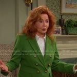 Maggie’s green double breasted blazer and pants on Days of our Lives