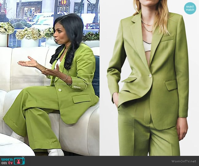 Mango Linen-blend Suit Blazer worn by Niro Feliciano on Today