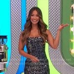 Manuela’s black sequin mini dress on The Price is Right