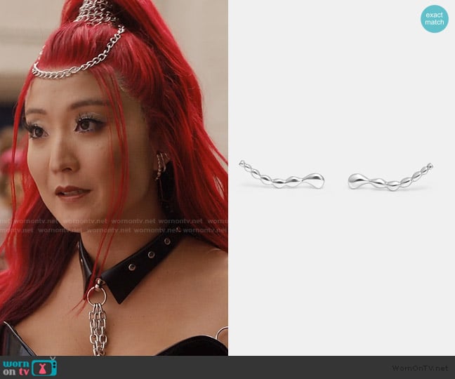 Mara Paris Memories Drop Earrings worn by Mindy Chen (Ashley Park) on Emily in Paris