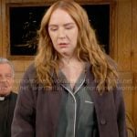 Mariah’s grey pajamas on The Young and the Restless