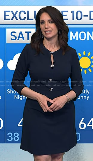 Maria's black bow embellished dress on Today