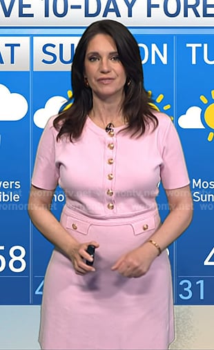 Maria's pink button front dress on Today