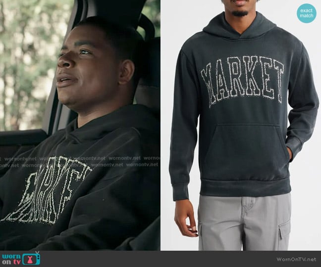 Harry’s black print hoodie on 9-1-1 Harry’s black print hoodie on 9-1-1