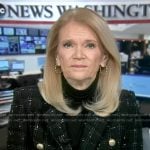 Martha’s black check double breasted blazer on Good Morning America