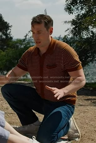 Martin’s brown striped knit shirt on 9-1-1