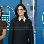 Mary Claire Haver’s black contrast collar dress on Today