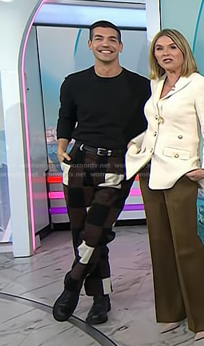 Matt Rogers’s patchwork corduroy pants on Today