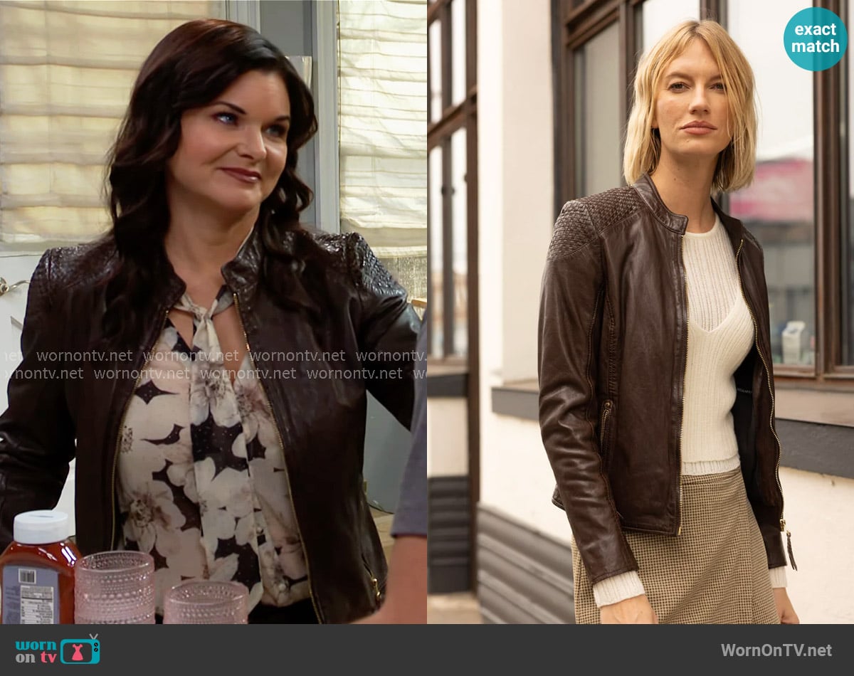 Mauritius Alisah RF Leather Jacket worn by Katie Logan (Heather Tom) on The Bold and the Beautiful