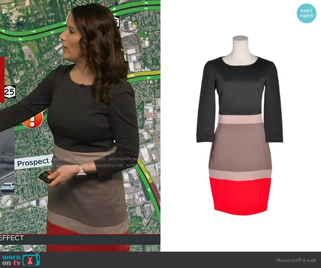 Max and Cleo Bodycon Dresses in Grey worn by Heather O’Rourke on Good Morning America