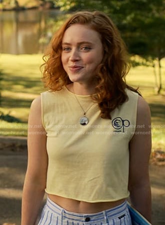 Max's yellow muscle tank top on Stranger Things