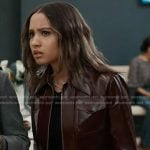 May’s brown leather jacket on 9-1-1
