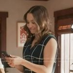 May’s navy windowpane knit vest on 9-1-1