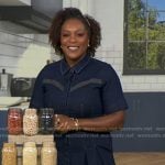 Maya Feller's denim midi dress on Good Morning America