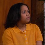 Maya’s orange short sleeve sweater on The Upshaws