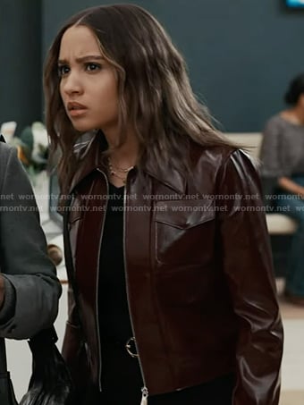 May's brown leather jacket on 9-1-1