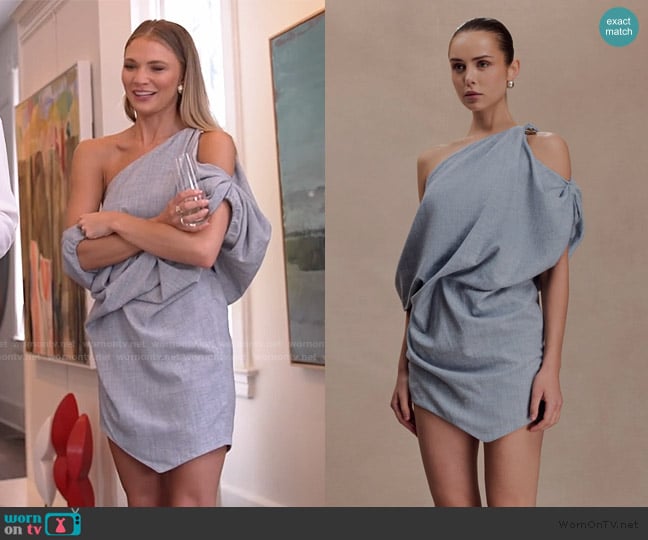 Meshki Gabriella Draped Mini Dress worn by Charley Manley on Southern Charm