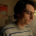 Mike’s grey striped sweater on Stranger Things