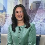 Emilie’s mint green velvet jacket on Today