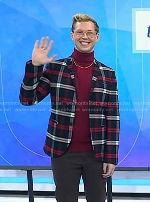 Misha Brown’s navy plaid blazer on Today