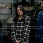 Molly’s green plaid flannel shirt on General Hospital