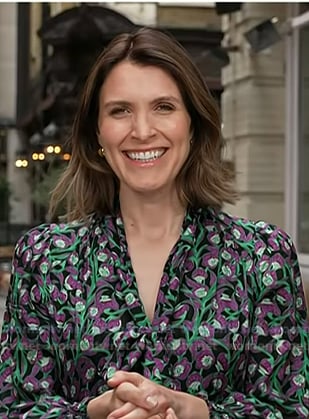 Molly's black floral tie neck dress on Today