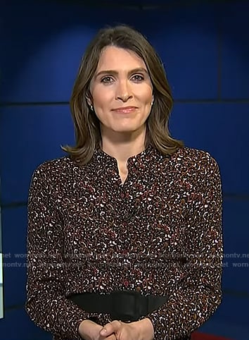 Molly’s brown abstract print shirtdress on Today