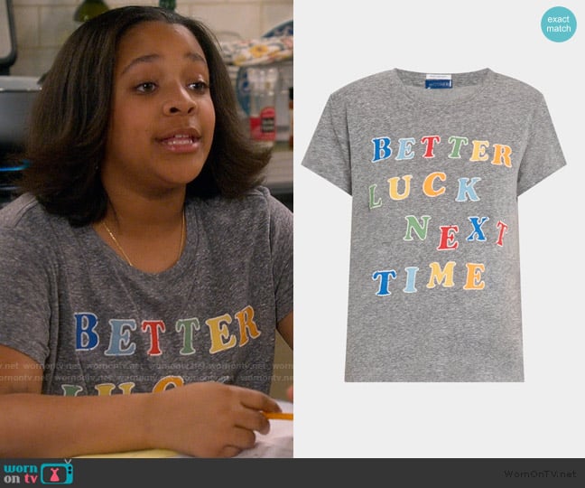 Mother The Boxy Goodie Goodie Tee worn by Maya Upshaw (Journey Christine) on The Upshaws