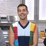 Matt Rogers’ multicolor patchwork knit vest on Today