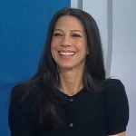 Natalie's black puff short sleeve cardigan on Today