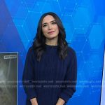 Emilie’s navy cable knit sweater dress on Today