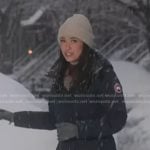 Emilie’s navy down coat on Today