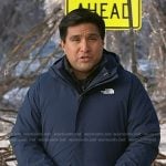 George Solis’s navy hooded jacket on Today