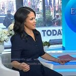 Laura’s navy pleated shirtdress on Today