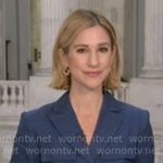 Caitlin Huey Burns’s blue jacket with pockets on CBS Mornings