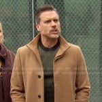 Nick’s camel coat on The Young and the Restless