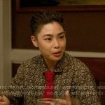 Nico’s geometric print shirt on Will Trent