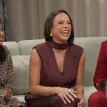 Nicole’s plum jumpsuit with cutout chest on Beyond the Gates