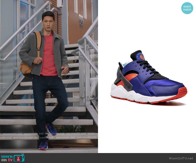 Nike Air Huarache Sneakers in Concord/Team Orange worn by Benson Kwan (Harry Shum Jr.) on Greys Anatomy