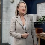 Nina's taupe coat on General Hospital