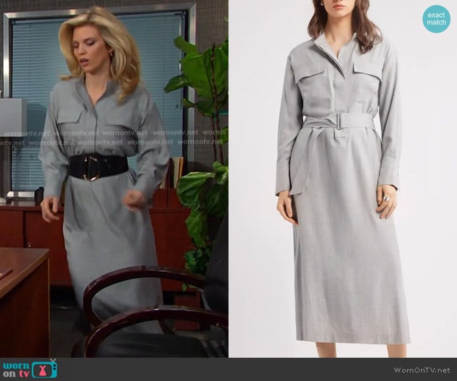 Nordstrom Belted Long Sleeve Shirtdress worn by Catherina Greene (AnnaLynne McCord) on Days of our Lives