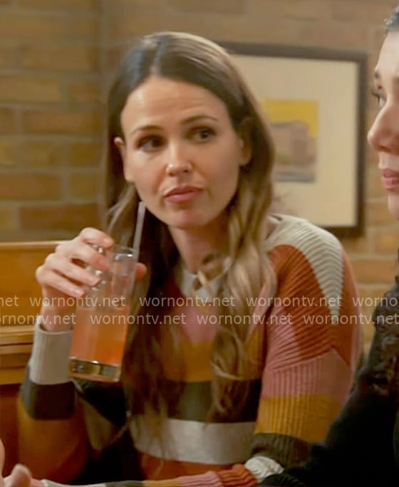 Novak's striped sweater on Chicago Fire