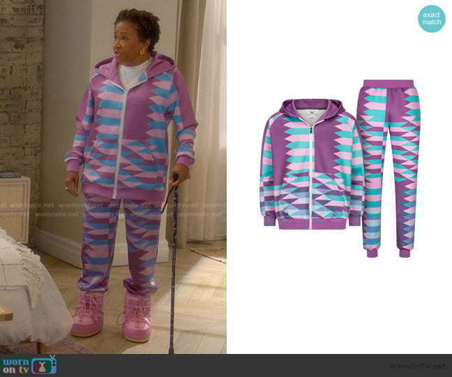 Ohema Ohene Luxe Tracksuit worn by Lucretia Turner (Wanda Sykes) on The Upshaws