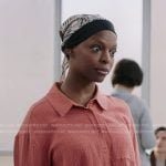 Katie’s pink oversized gauze button down shirt on Greys Anatomy