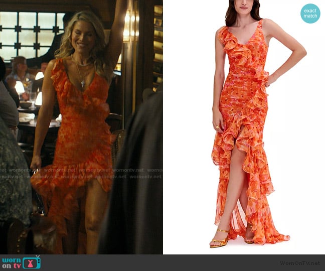  PatBO Myosotis Flutter Gown worn by Angela Norris (Ali Larter) on Landman