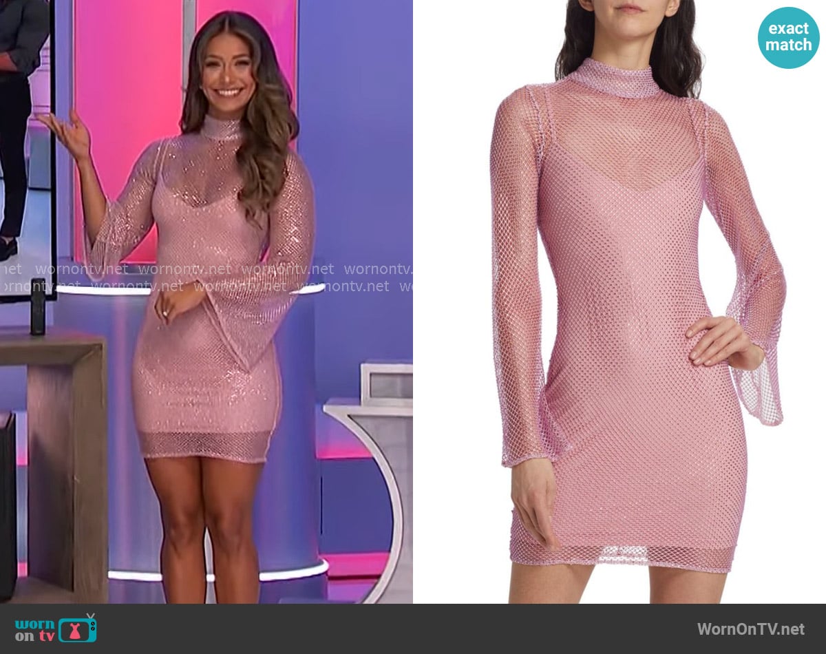 PatBo Rhinestone Embellished Minidress worn by Manuela Arbeláez on The Price is Right