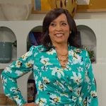 Paulina’s green floral wrap dress on Days of our Lives